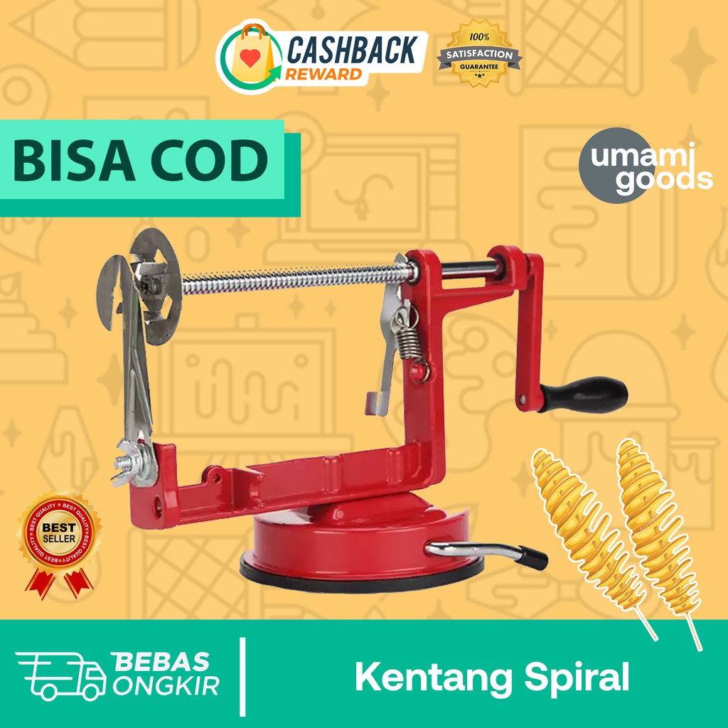 MESIN KENTANG SPIRAL ALAT PEMOTONG SPIRAL POTATO SLICER PISAU ULIR KENTANG ALAT POTONG ULIR KENTANG