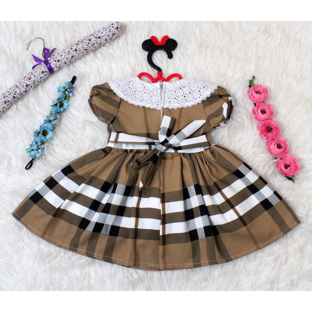 Dress Kids Berri /Baju Anak Perempuan Warna Pastel SCUBA IMPORT GOOD Quality/ Gaun Anak Jalan/ Baju Bayi  9 Bulan - 18 Bulan Murah