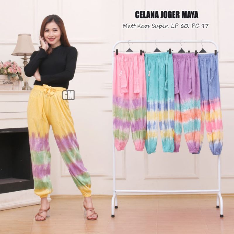 Celana Joger wanita tie dye jumbo