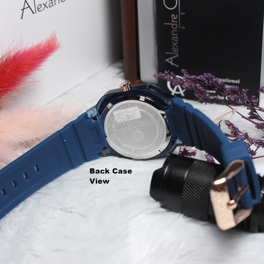 ORIGINAL Jam Tangan Wanita Alexandre Christie Rubber AC 2811 / AC2811 / 2811 Garansi Resmi 1 Tahun.