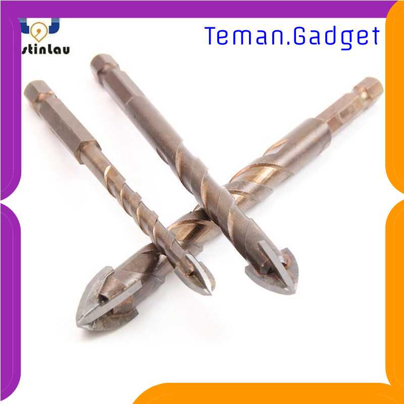 TG-DFA JUSTINLAU Mata Bor Tungsten Carbide Cross Hex Tile Drill Bit - FM3