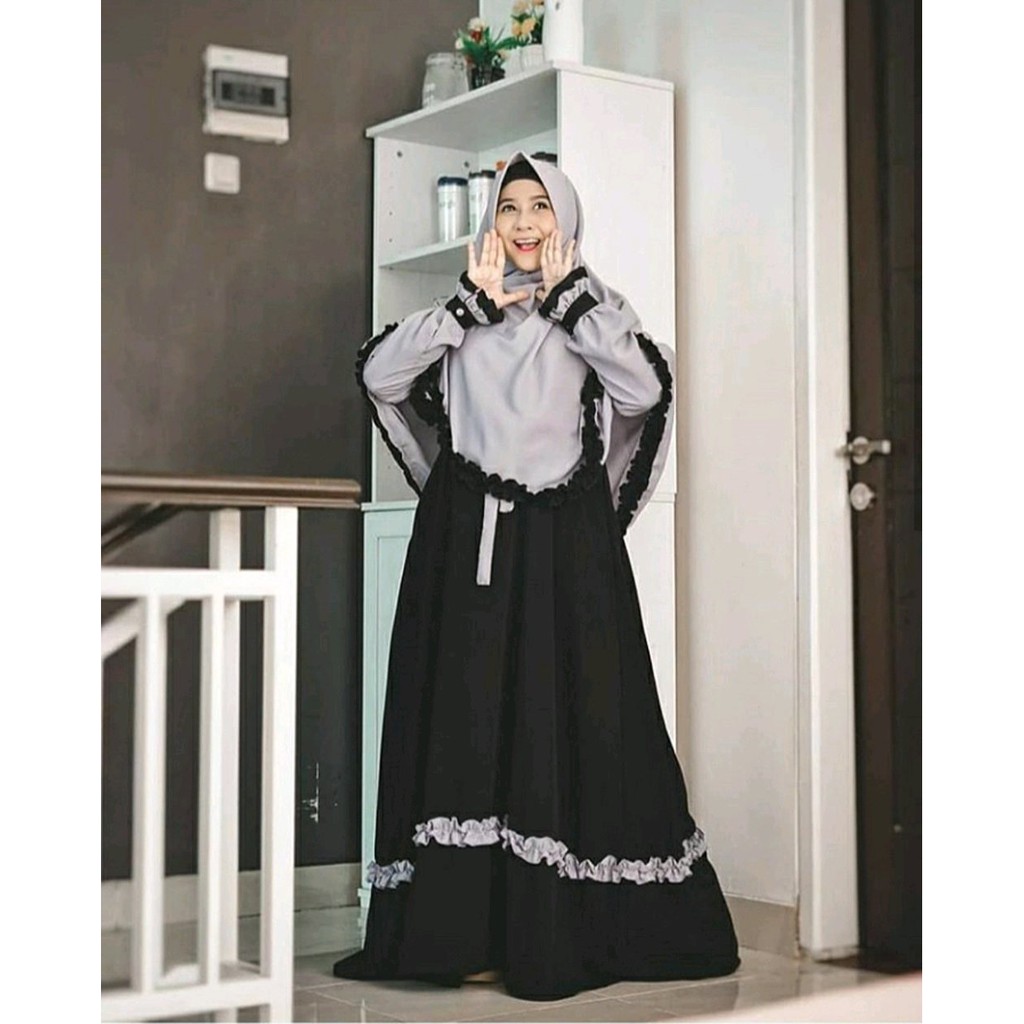 limited edition arsya syari set khimar dress kekinian