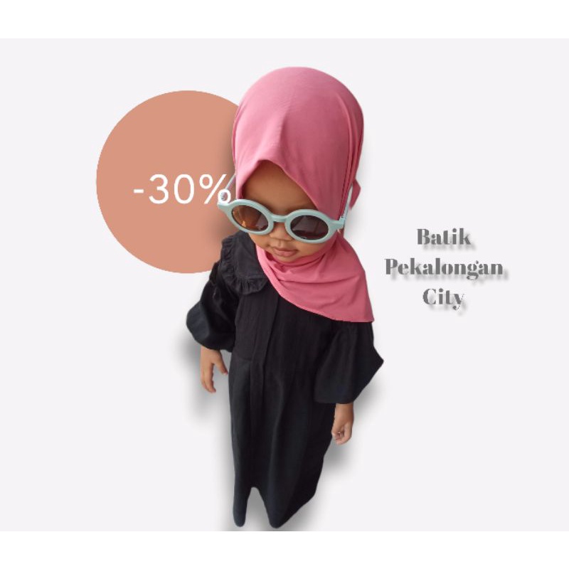 GAMIS ANAK 2 TAHUN/GAMIS ANAK BAHAN TWILL ORI POLOS/GAMIS KERAH/DRESS ANAK PEREMPUAN 2 TAHUN/DRESS M