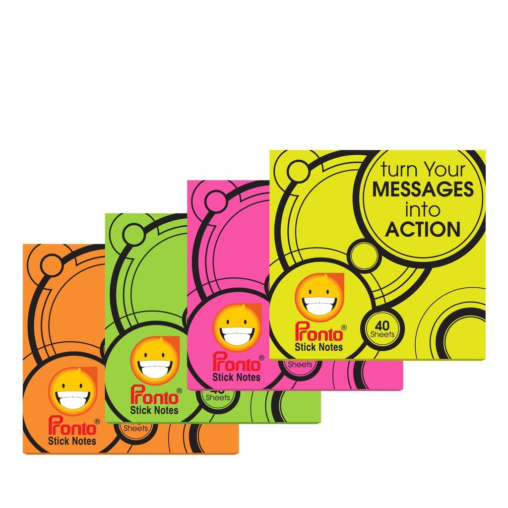 

PRONTO STICKNOTE FLUO 75X75, 4O sheet/ PAD