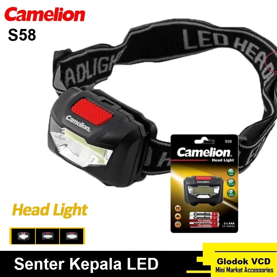 Camelion Senter kepala LED S58 Head Light Lamp