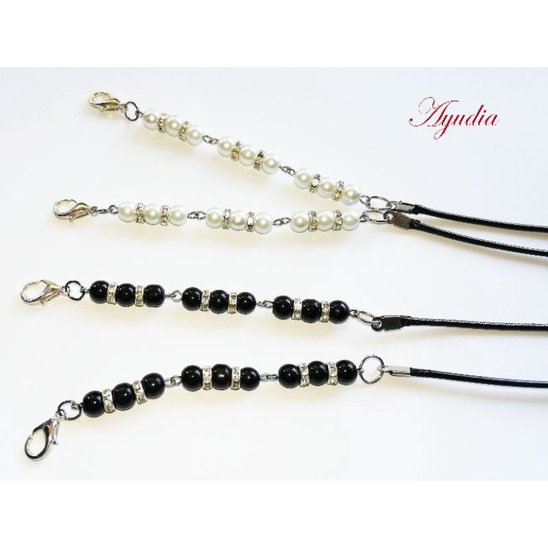 kalung masker mutiara / tali masker / kalung masker / strap masker / tali