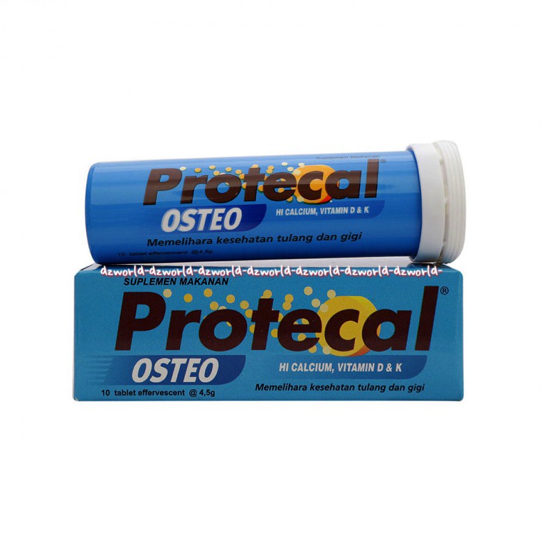 Protecal Osteo 10 Tablet Hi Calcium Minuman Tablet OSTEO TUBE Vit D K Kalsium Tulang Gigi Osteoporos