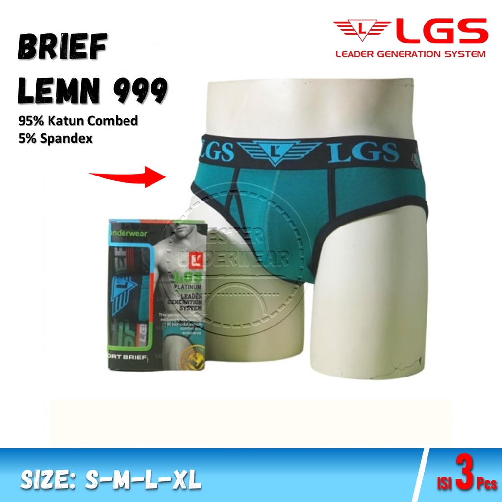 Celana Dalam LGS 999 ISI 3Pcs 3|Brief LGS PLATINUM