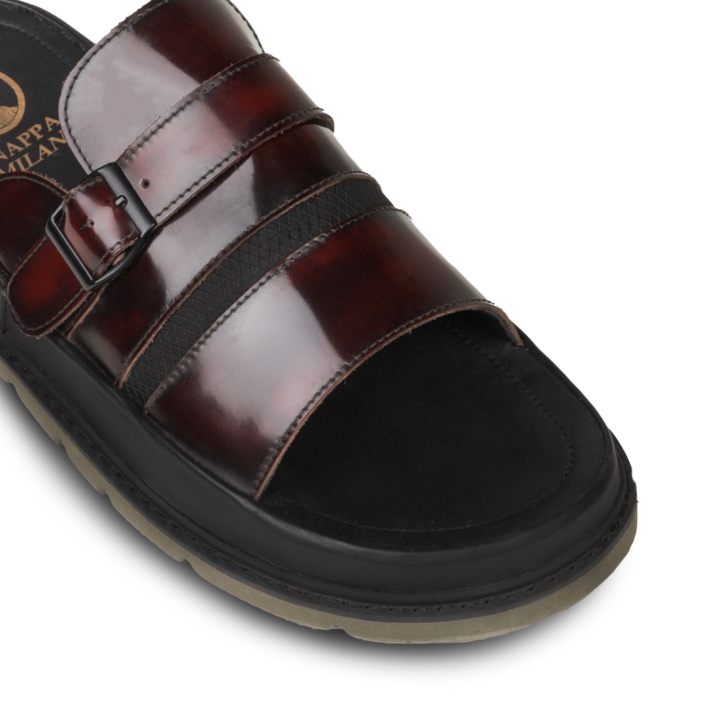 Liv Buckle Slides Maroon