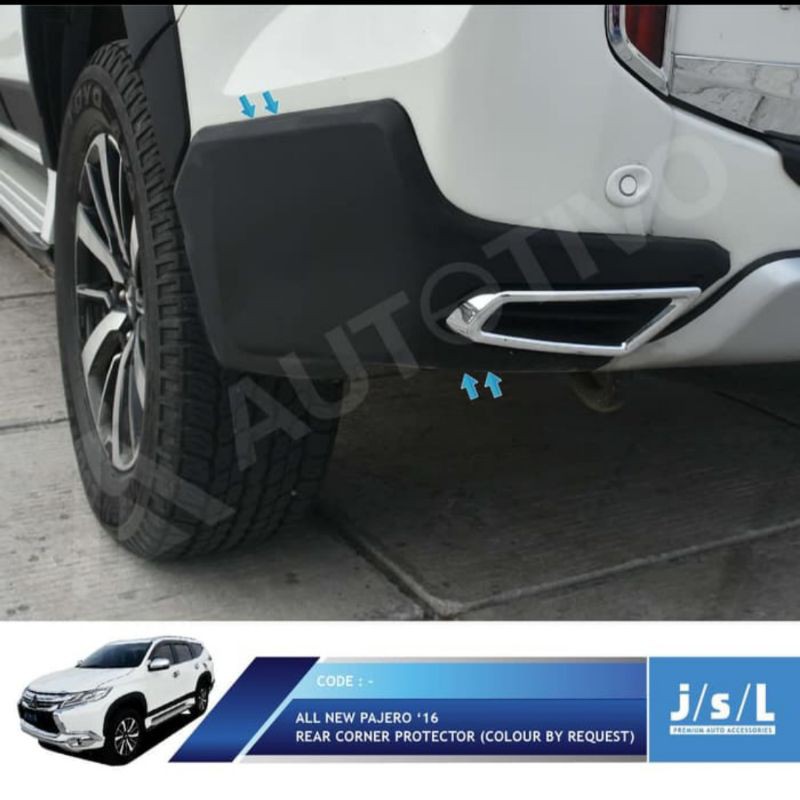 protector belakang all new Pajero/ rear corner protector black jsl