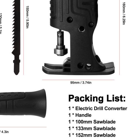 ➥ Adapter Mesin Jig Saw - Adaptor Bor gergaji Mesin gergaji bor konektor bor ❋