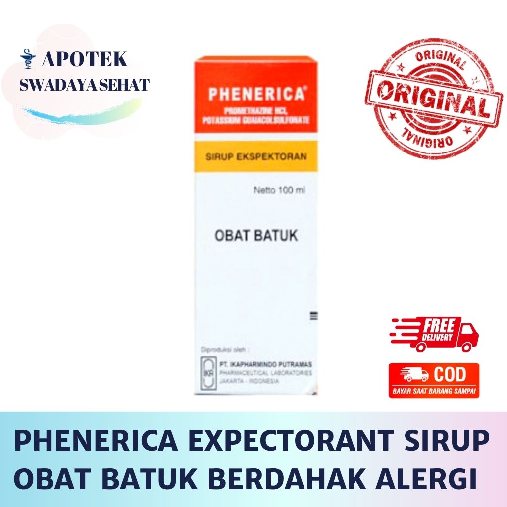 Phenerica Ekspektoran Sirup 100 ML - Obat Batuk Bronkhitis Syrup