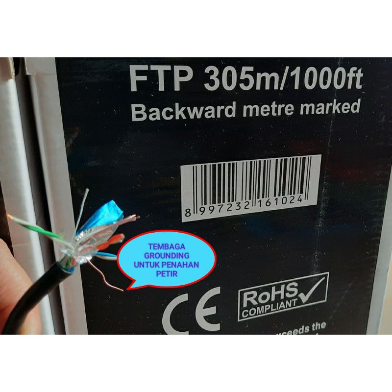 Kabel LAN Outdoor/FTP CAT6/5e Vascolink/Spectra/Zimmlink/NYK UTP/Indoor RJ45 CAT6/5 METAL,ecer meter-ZIMLIN FTP 5e OUT CR