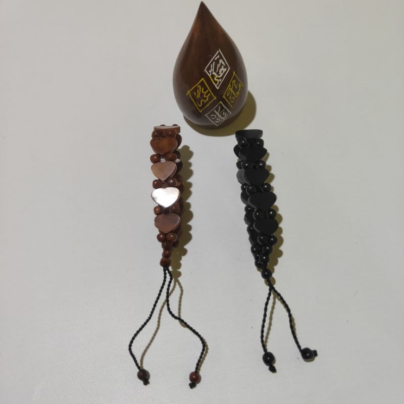 Gelang kaukah love sekat coklat hitam