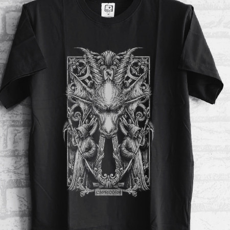 KAOS BAND METAL TSHIRT HEAVY METAL Horoscope Zodiak Capricorn