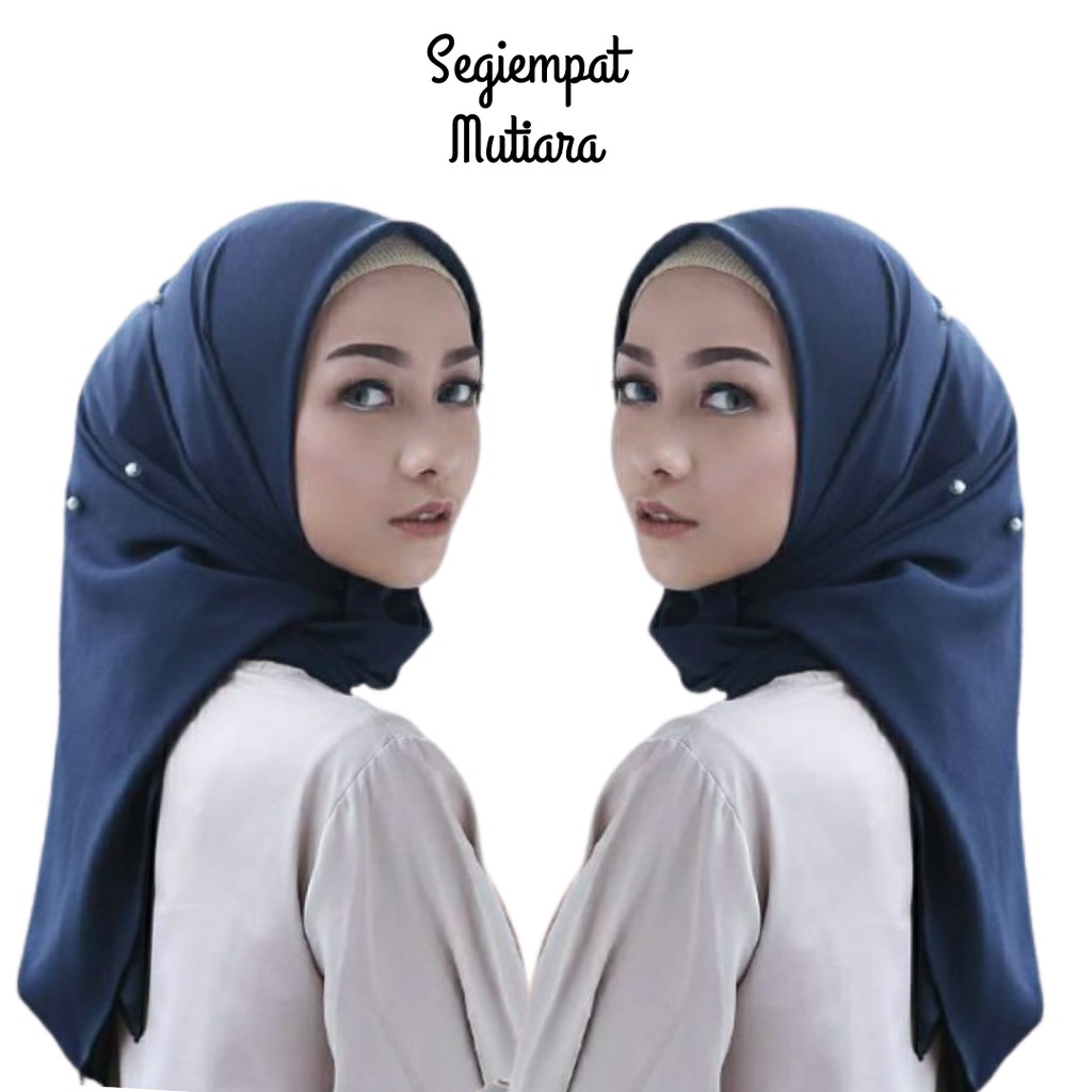 Segiempat Bella Mutiara / Hijab Segiempat Mutiara / Square Bella Pearl