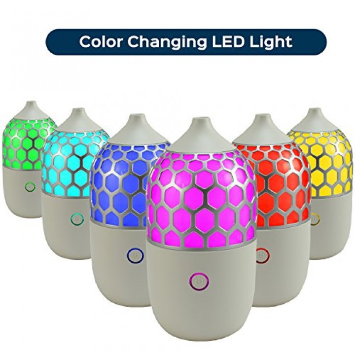 H49 - Honeycomb Ultrasonic Humidifier 7 LED Light 90ML