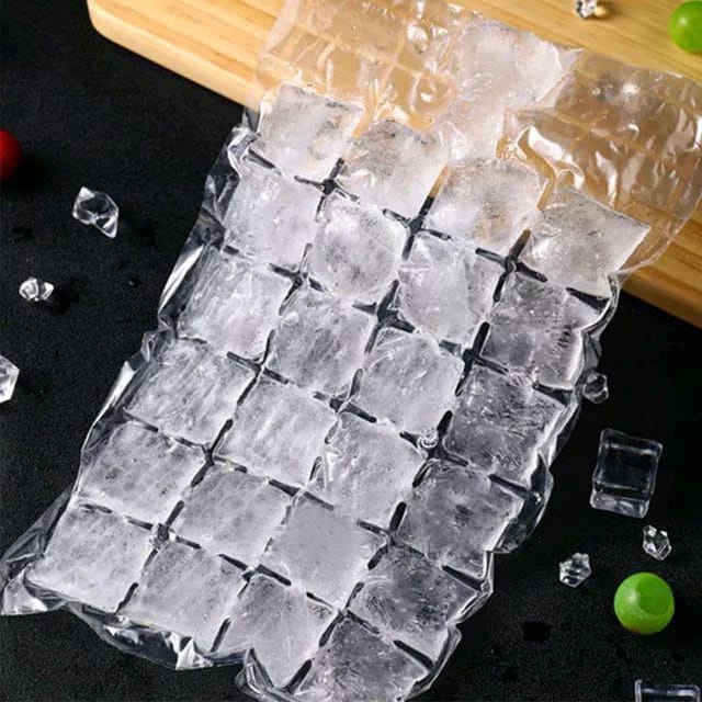 Kotak Es Cetakan Es LoliPLASTIK CETAKAN ES BATU 10PCS KANTONG PEMBUAT ES BATU BEKU DISPOSABLE PLASTIC ICE CUBES