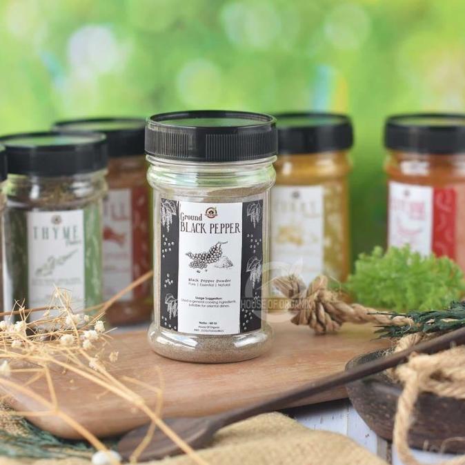 

House Of Organix Ground Black Pepper ( Lada Hitam Halus ) 60 Gr - TC