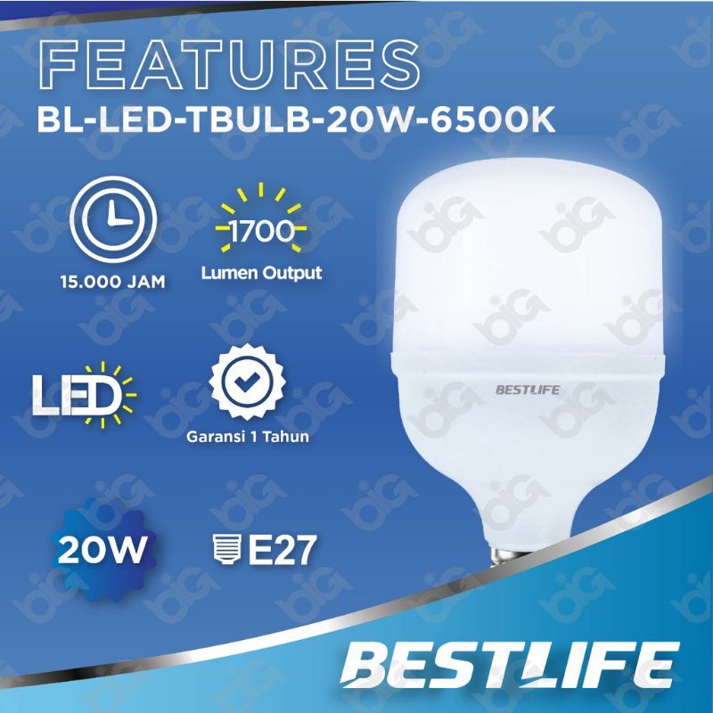 LAMPU CAPSUL KAPSUL CAPSULE BEST LIFE 20 W WATT 20 WATT T-BULB LED 20 WATT 6500K BESTLIFE BL-LED-T-BULB-20W BULB BOHLAM