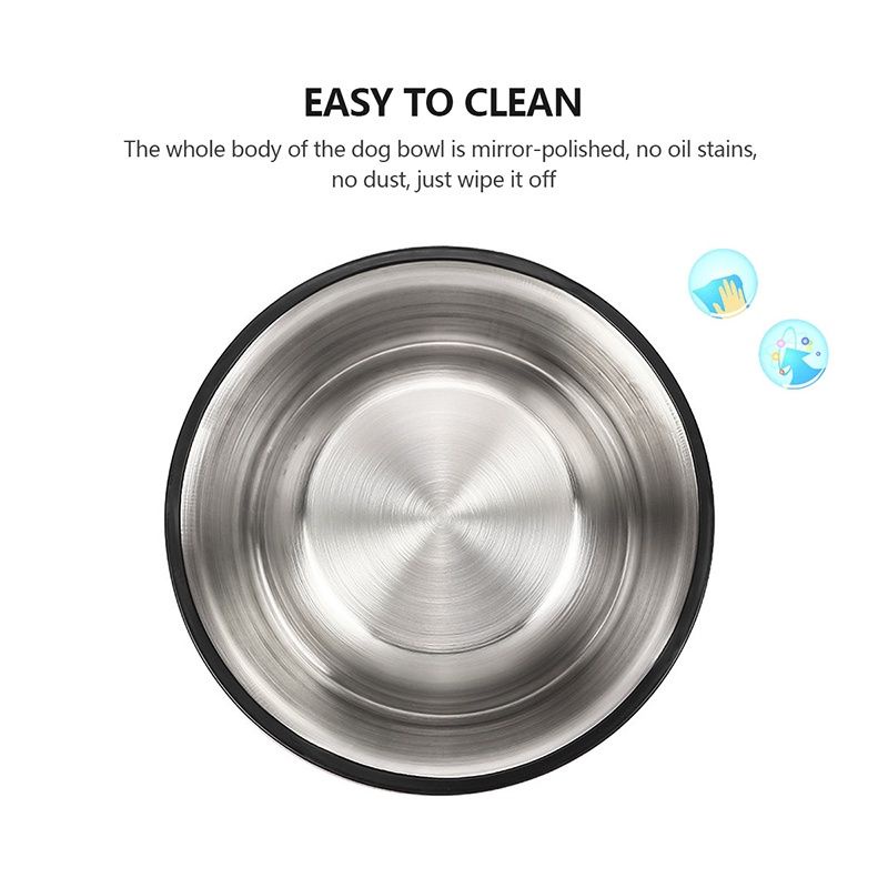 Tempat Makan Hewan Dog Rabbit Cat Bahan Stainless Tebal Pet Bowl / Mangkok Anjing Kucing Hewan Easy Clean