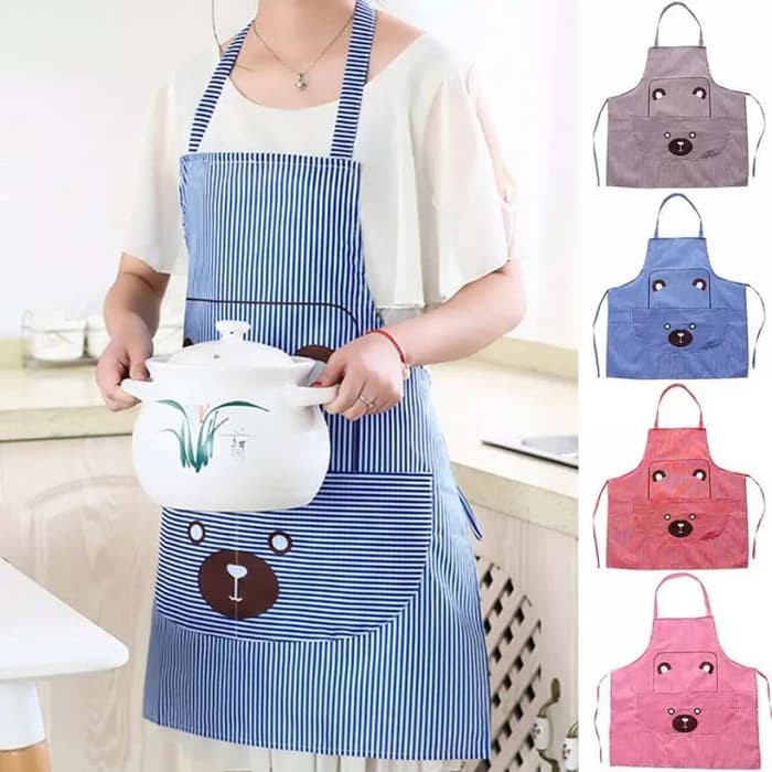 Celemek / Apron Masak Karakter Lucu Waterproof [HKN043]