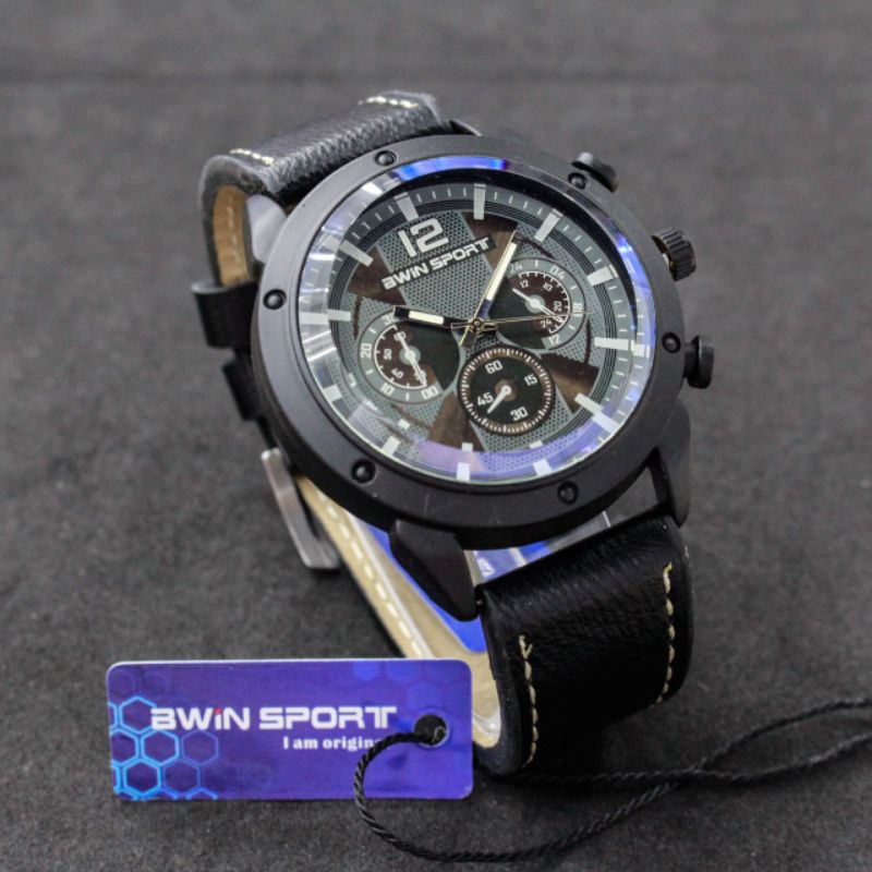 JAM TANGAN PRIA BWIN SPORT B506 ORIGINAL CHRONO VARIASI