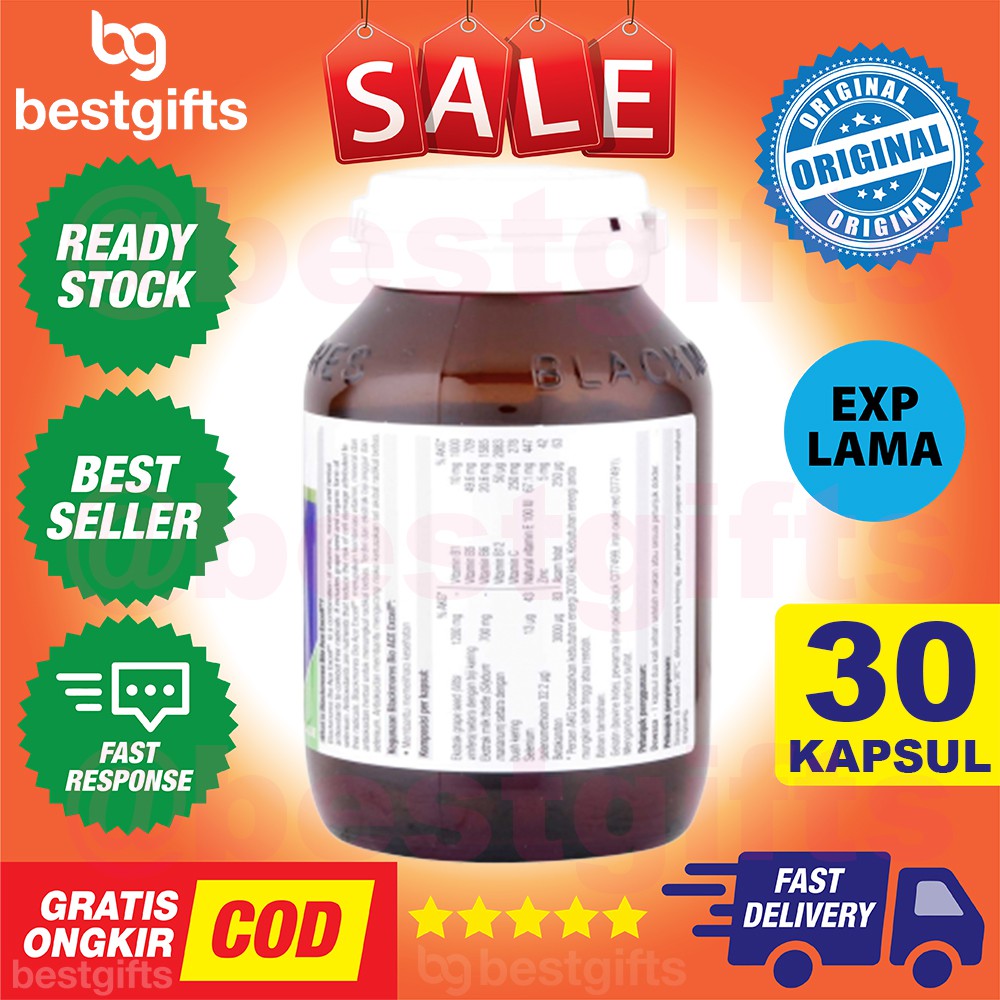 BLACKMORESBLACKMORES MULTIVITAMIN +  BODY SHIELD ( BIO ACE EXCELL) KALBE VITAMIN 30 KAPSUL