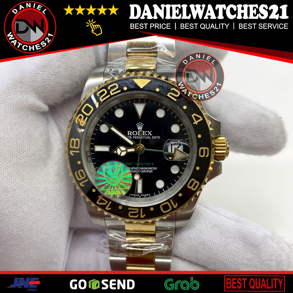 JAM TANGAN MODEL AAA+ PREMIUM GMT MASTER II TWO-TONE (JAPAN GRADE AAA+)