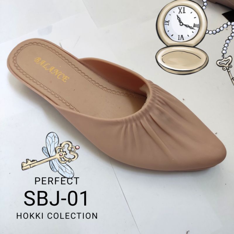 sandal slop wanita karet jelly import