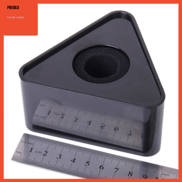 Stand Holder Mikrofon Wawancara Bentuk Segitiga Bahan Abs Warna Hitam