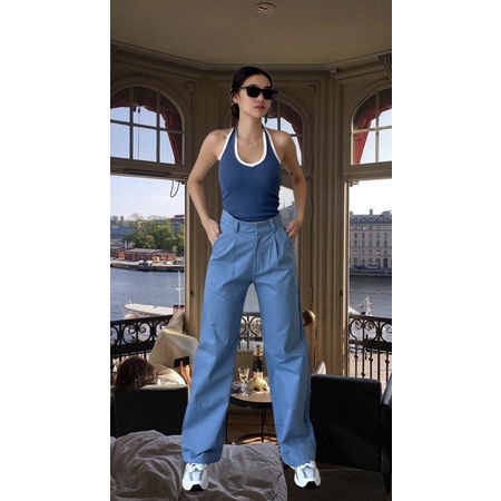 Herpalais Rosco Set | Celana Panjang Kulot |Longsleeve Top |Baju Lengan Panjang