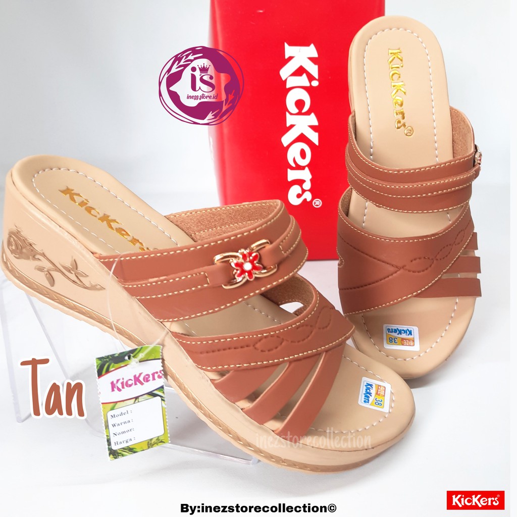 WEDGES SANDAL WANITA KICKERS TERLARIS KODE SLP17 MURAH GROSIR