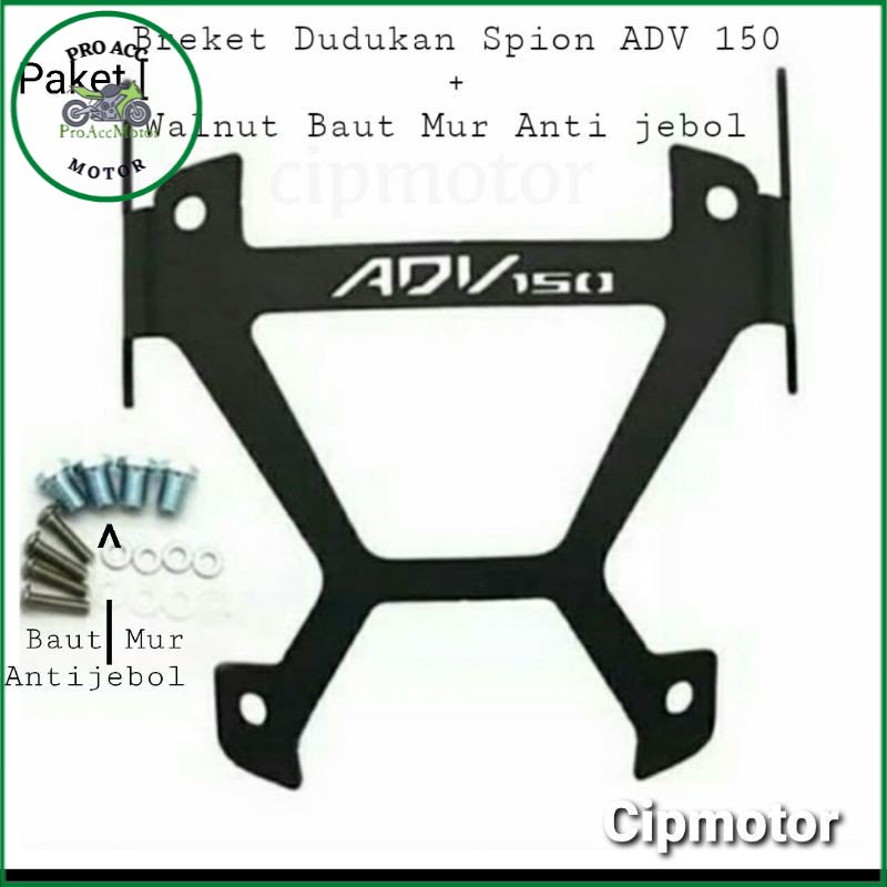 Breket Dudukan Spion ADV 150 ADV 160 model SERPO ADV 150 Pakai Spion R25 (bisa cod)