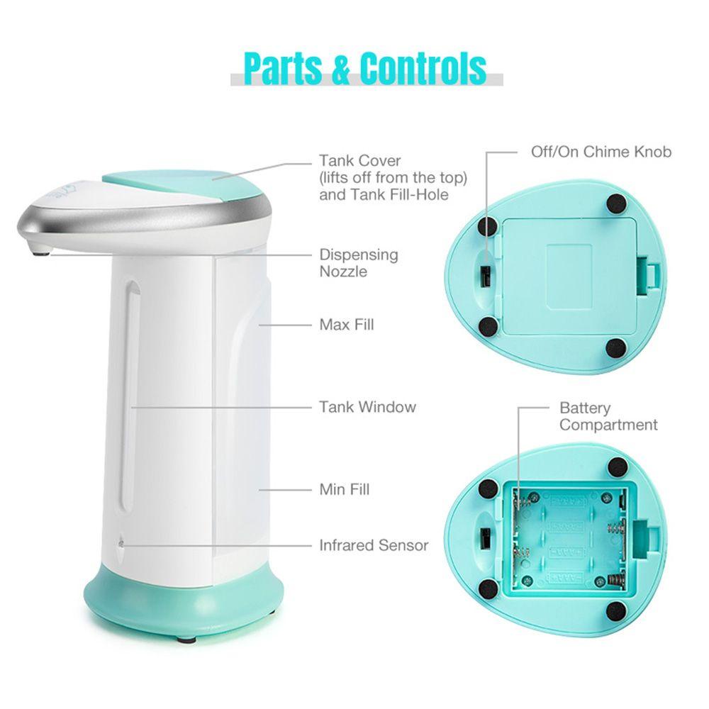 Dispenser Sabun Sensor Populer Fashion Hands Free Sensor IR Anti Karat Tanpa Sentuh