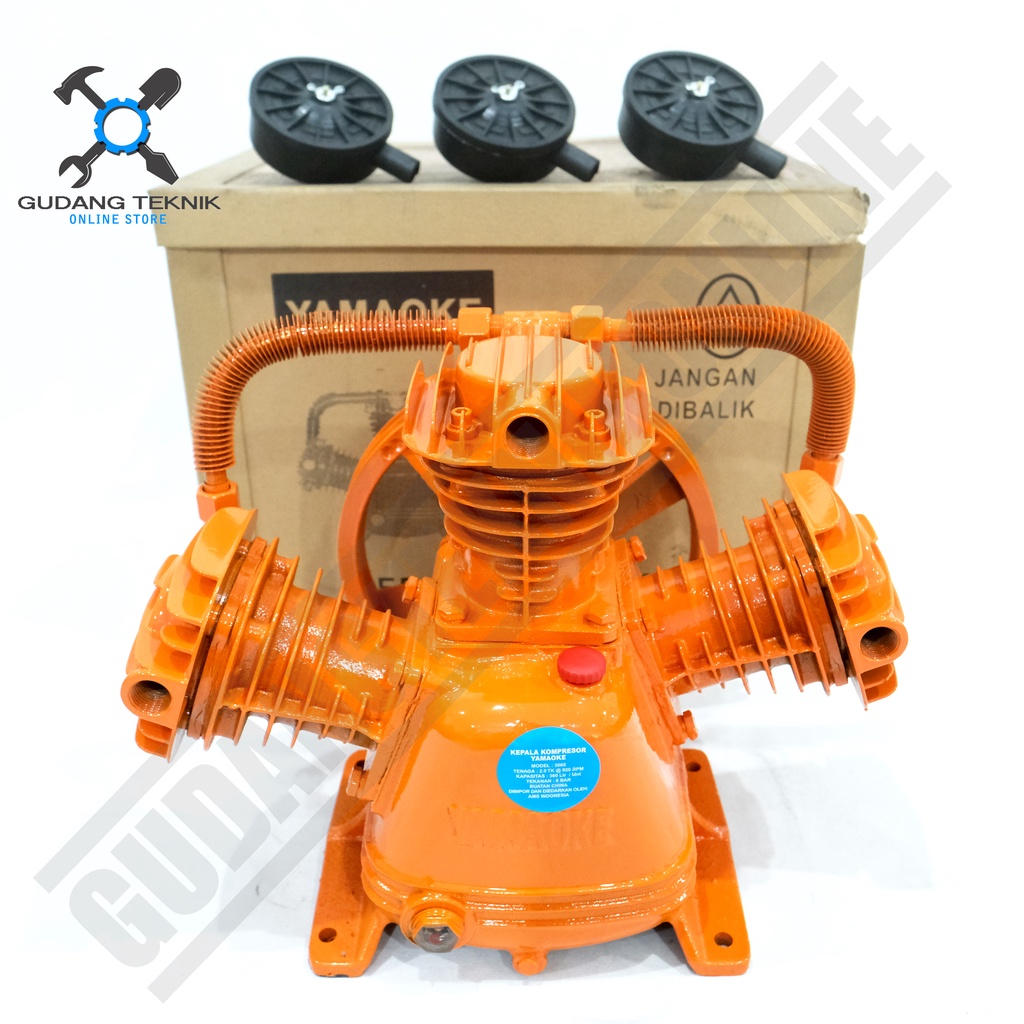 Kepala Kompresor 2HP YAMAOKE MK200 / Bare Air Head Compressor 2 HP MK 200