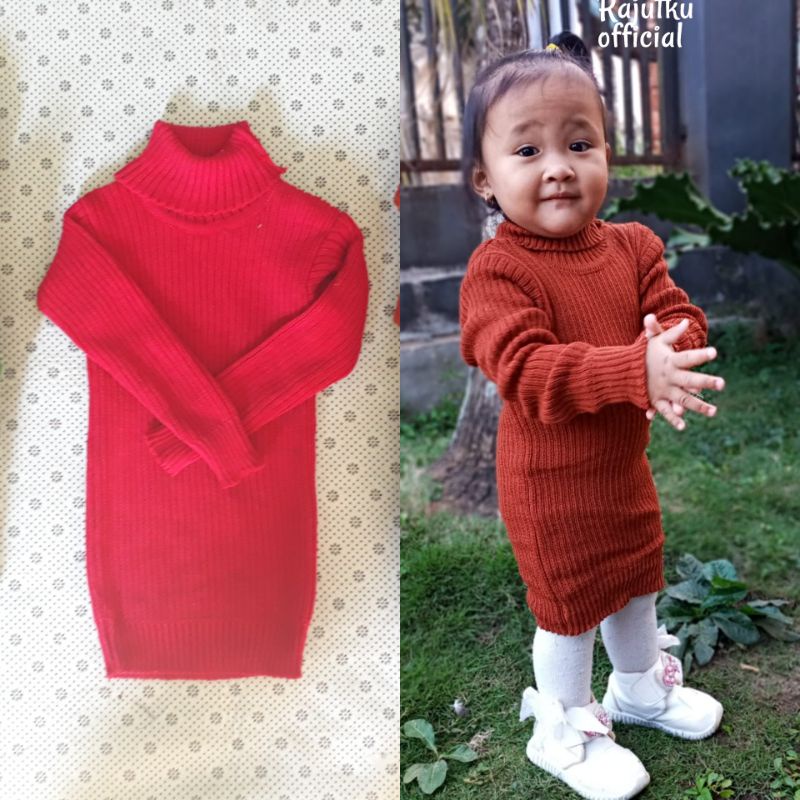 Baju rajut anak/ turtleneck/ korea style CEWE COWO