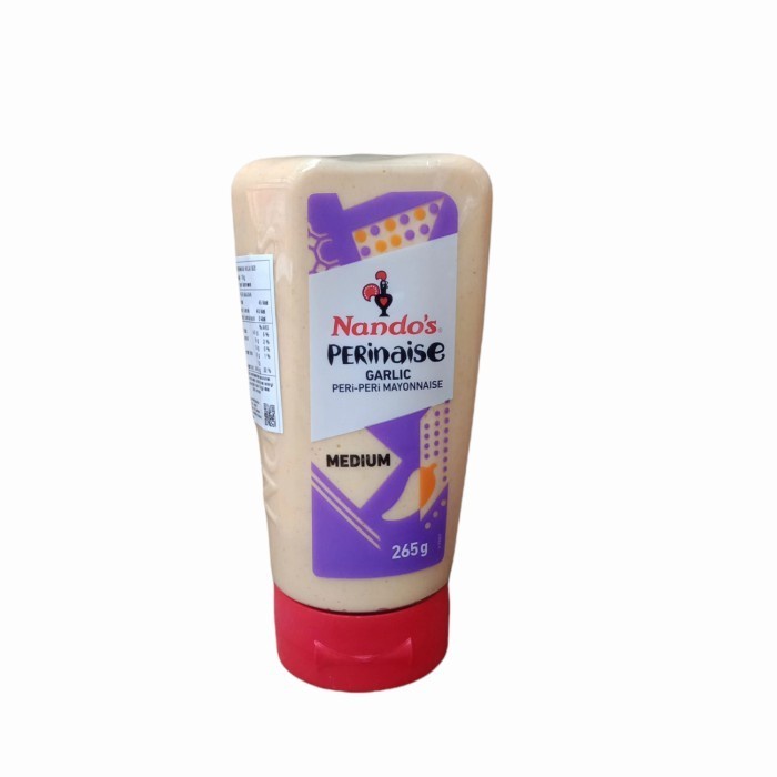 

NANDO'S PERINAISE MAYONAISE GARLIC MEDIUM 265 GR-NANDO MAYONNAISE Saus