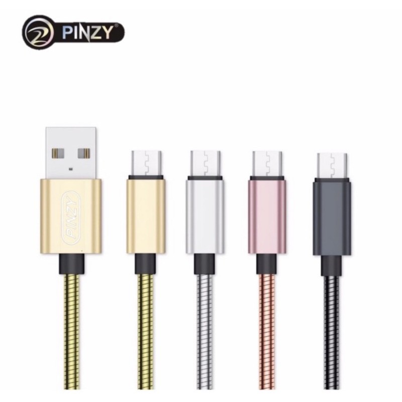 Metal Spring Data Line PINZY King Kong V6 Micro USB Support Qc 3.0 - Kabel MICRO USB V6