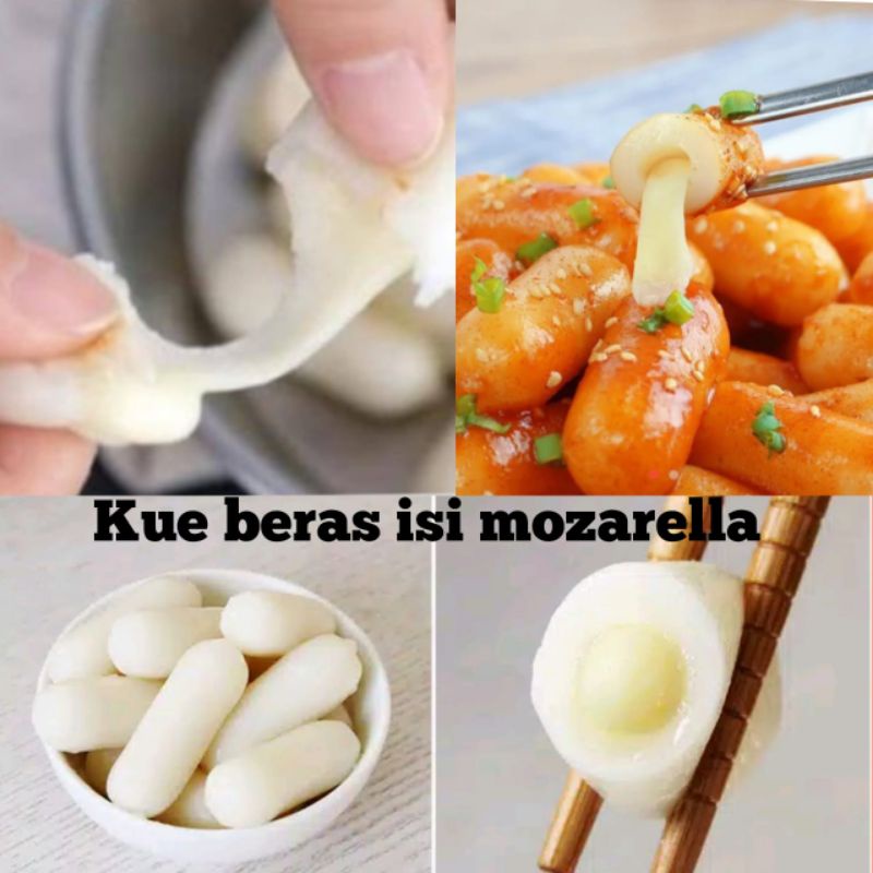 Kue beras odeng rice cake mozarella Korean snack bahan toppoki eomuk rabboki tteok tteokbokki topoki halal