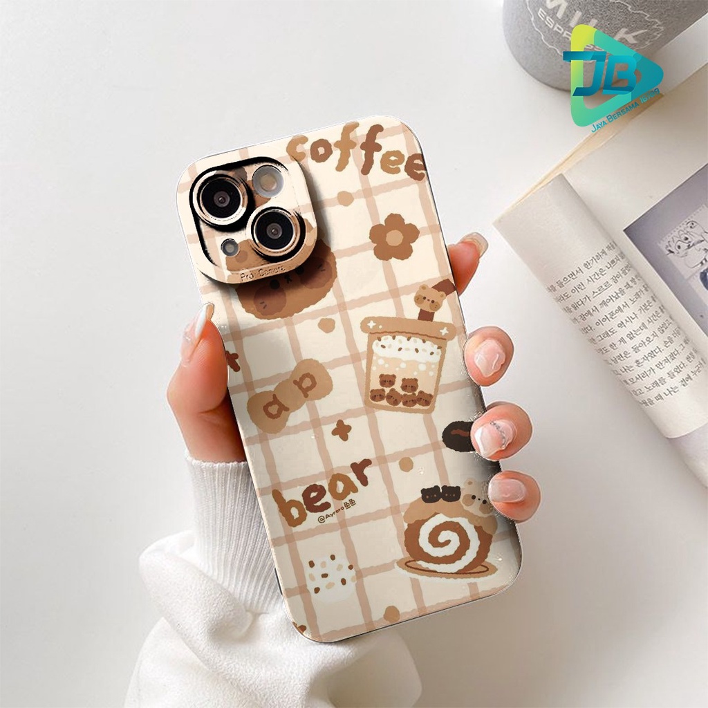 SOFTCASE PROCAMERA CUSTOM COFFE BEAR OPPO VIVO SAMSUNG REALME XIAOMI IPHONE INFINIX FOR ALL TYPE JB5762