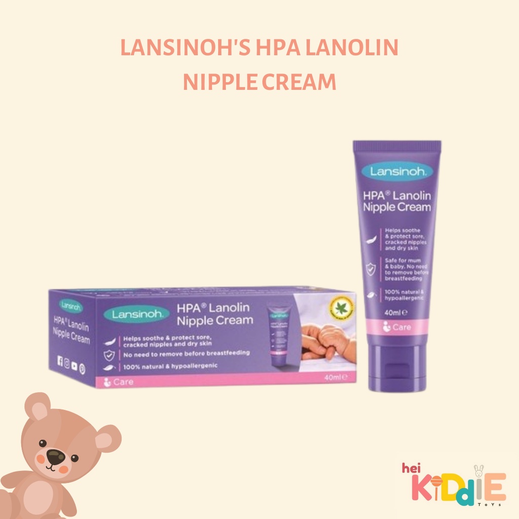 Lansinoh's HPA Lanolin Nipple Cream 10 ml/40 ml