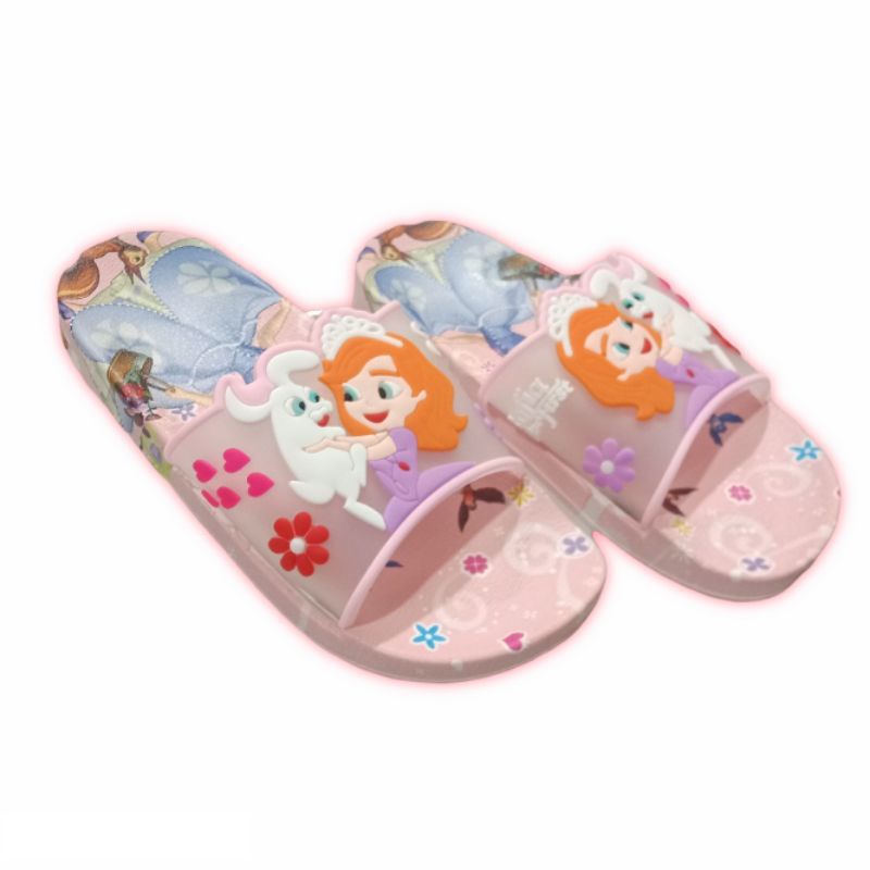 Sandal Slide Anak Perempuan Import Motif Sofia Motif Princes