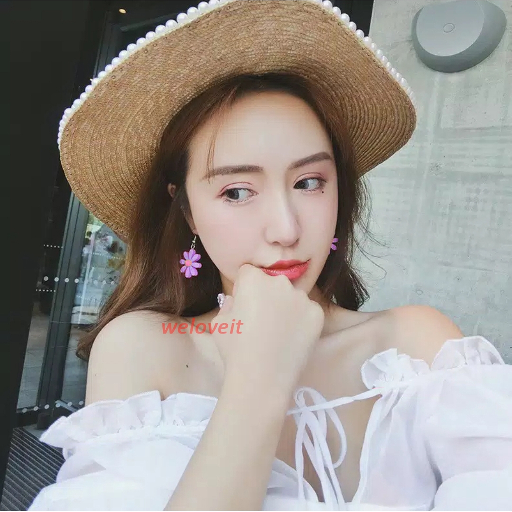 Anting wanita korea  / Anting Hooks motif daisy 529