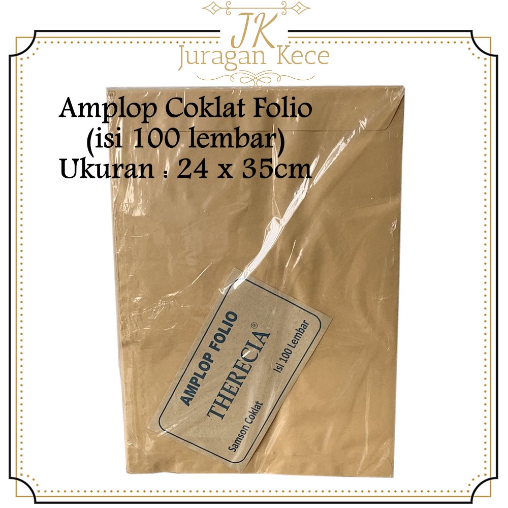 

Amplop Coklat Folio F4 Isi 100 Pcs