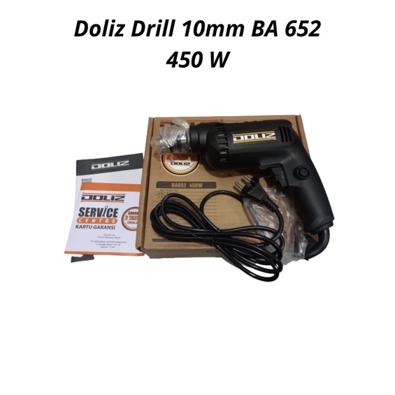 Mesin Bor Doliz BA652 / Doliz Drill 10mm BA652 450W