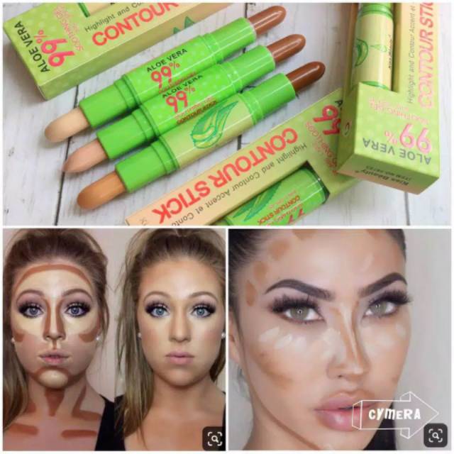 CONTOUR STICK KISS BEAUTY ALOE VERA 99% 2IN1