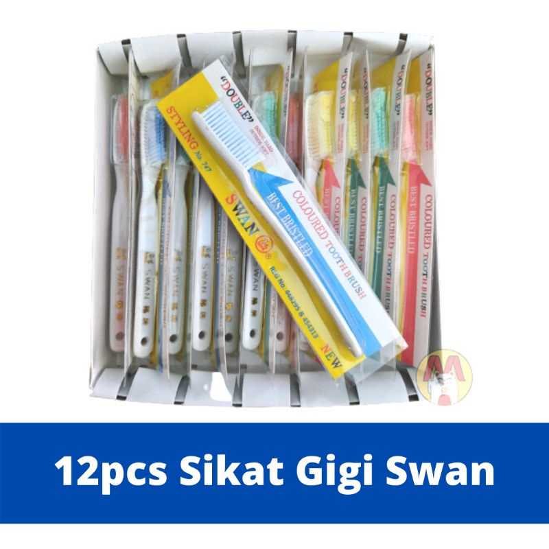 Swan Sikat Gigi 12pcs Tooth Brush lusinan sikat gigi hotel