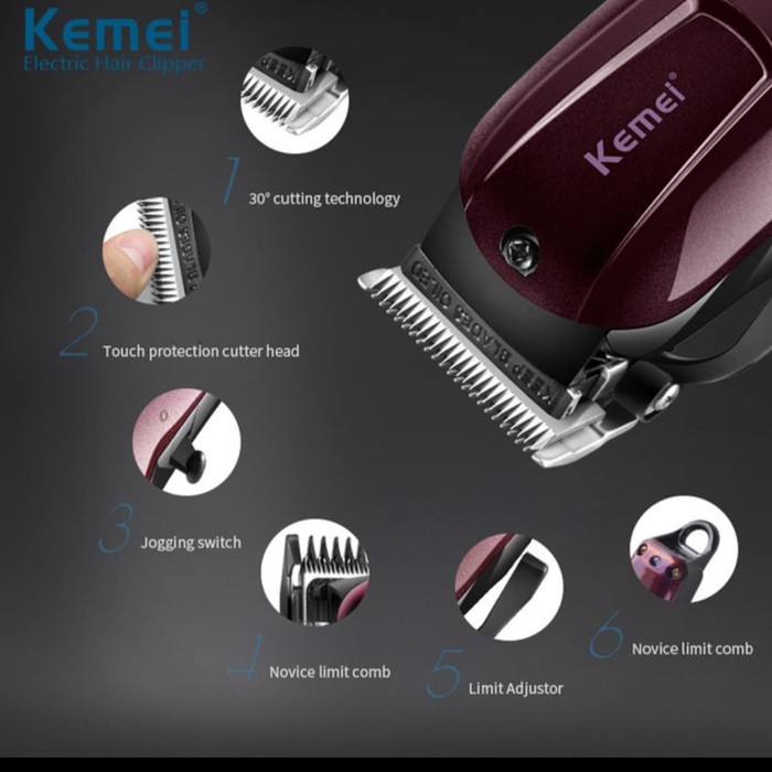 Hair Clipper Kemei 2600 - Alat Cukur Rambut Rechargeable Kemei Km-2600