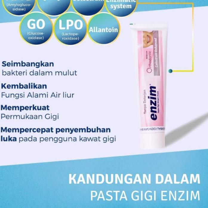 (Free Sikat Ortho) Pasta Gigi Odol ENZIM ORTHO Orthodontic 124gr